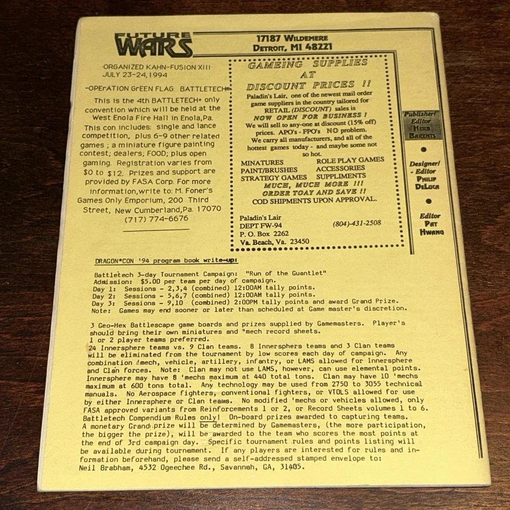 Future Wars‎ Issue 34 - Battletech Book